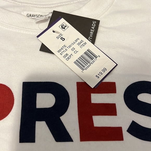 Cropped White Apres Ski Sweatshirt - Picture 5 of 8